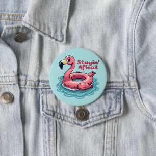 Retro Flamingo Flyter Funny Summer Knapp