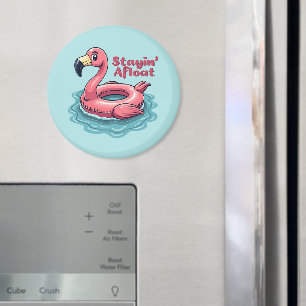 Retro Flamingo Flyter Funny Summer Magnet