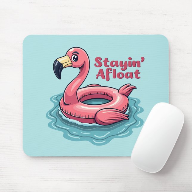 Retro Flamingo Flyter Funny Summer Musmatta (Med mus)