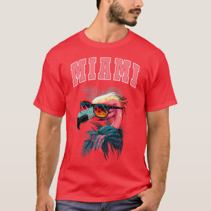 Retro Flamingo Manar Women Kids Funny Beach Summer T Shirt