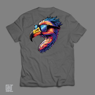 Retro Flamingo med Solglasögon Klassiska Chill Vib T Shirt