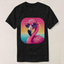 Retro Flamingo Solnedgång Tropisk Design