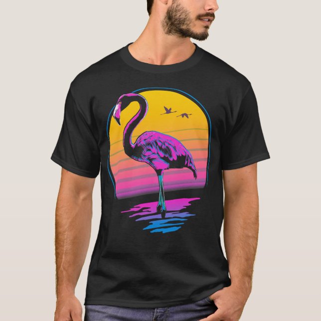 Retro Flamingo T Shirt (Framsida)