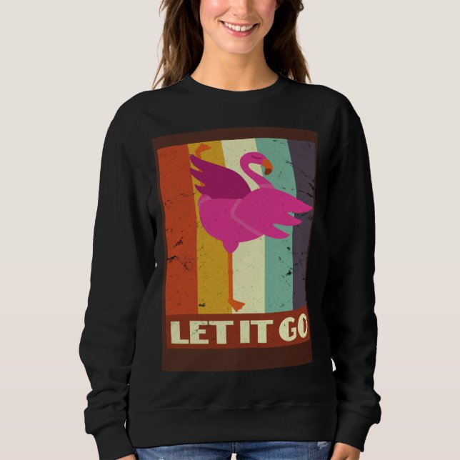 Retro Flamingo Yoga Meditation Workout Exercise Mo T Shirt (Framsida)