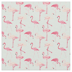 Retro Flamingomönster Tyg