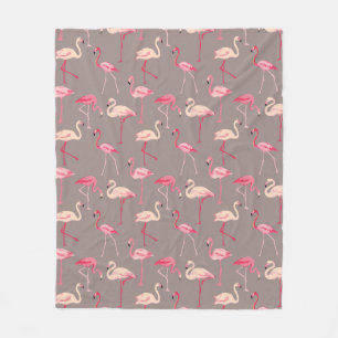 Retro Flamingos Fleecefilt
