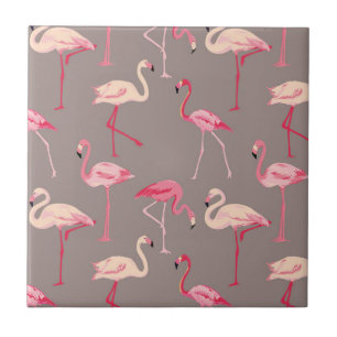 Retro Flamingos Kakelplatta