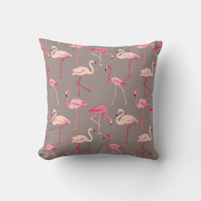 Retro Flamingos Kudde (Framsida)