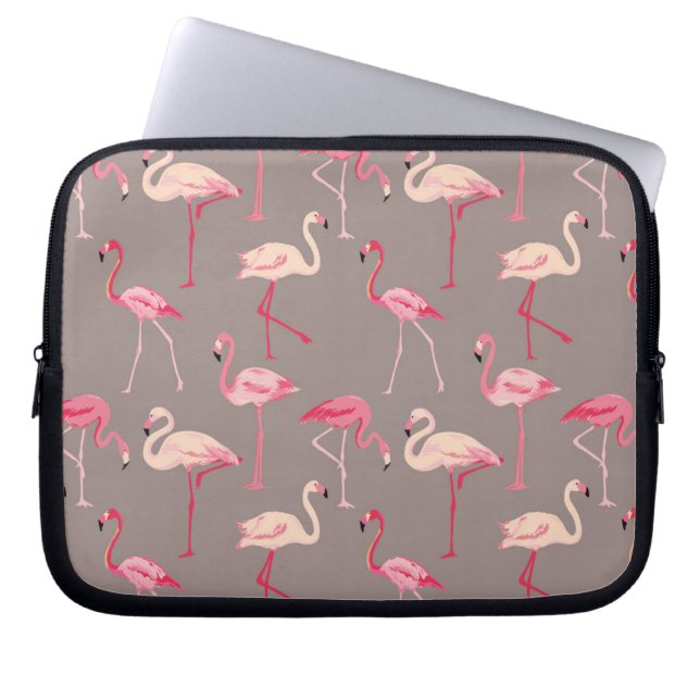 Retro Flamingos Laptop Fodral (Framsidan)