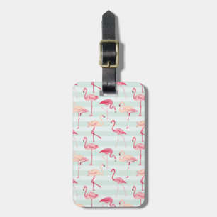 Retro Flamingos på Mint Rand Bagagebricka