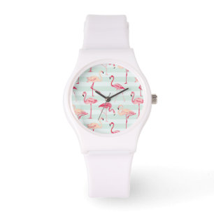 Retro Flamingos på Mintrandar Armbandsur