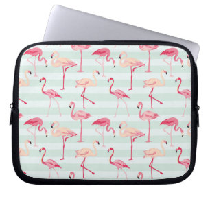 Retro Flamingos på Mintrandar Laptop Sleeve