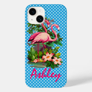 Retro Flamingos & Polka dots har anpassats