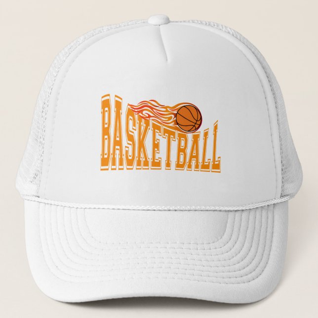Retro Flammande Basketboll Sportlag Keps (Framsida)