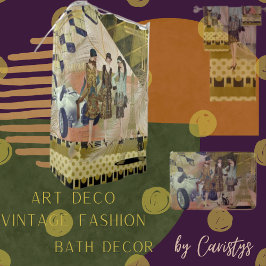 Retro Flappers i Paris Shower Curtain