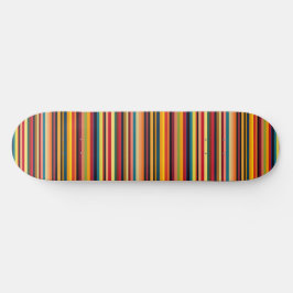 Retro flerfärgad randig modern skateboarddäck mini skateboard bräda 18,5 cm