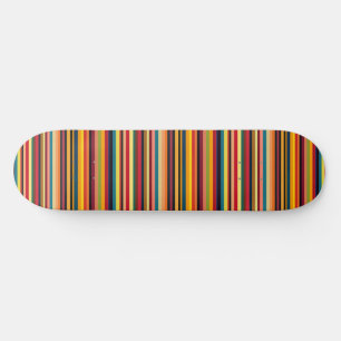 Retro flerfärgad randig modern skateboarddäck mini skateboard bräda 18,5 cm