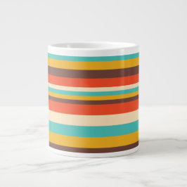 Retro flerstripeg mönster jätte stor mugg jumbo mugg
