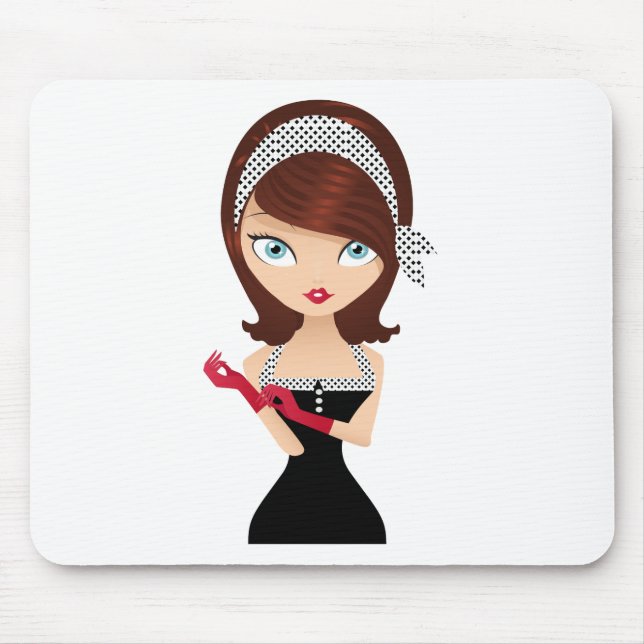 Retro flicka musmatta (Framsidan)