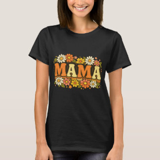 Retro Floral Mama T-Shirt – Vintage Boho Mors Dag 