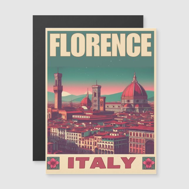 Retro Florence, förstena italiens resecheckar (Fram/baksida)