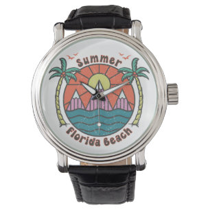 Retro Florida Beach Sunset Armbandsur