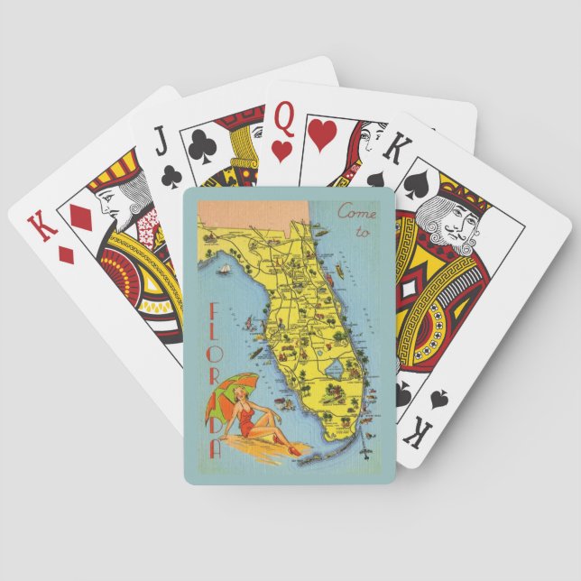 Retro Florida Casinokort (Baksidan)