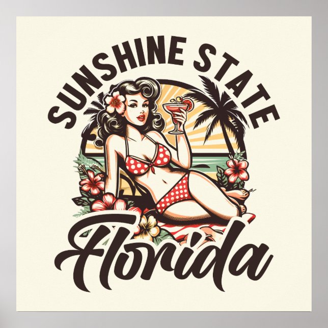 Retro Florida Pinup Poster (Framsidan)