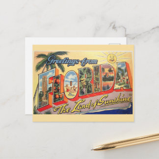 Retro Florida-staten. Vykort
