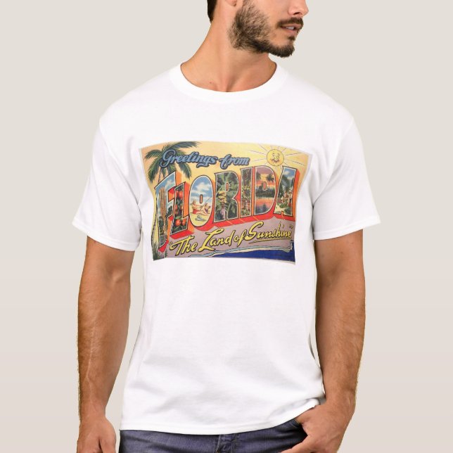 Retro Florida  T Shirt (Framsida)