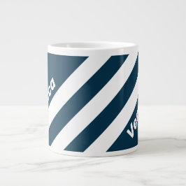 Retro flotta tre ränder med namn jumbo mugg