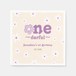 Retro Flower är inte första födelsedagen Pappersservett