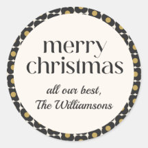 Retro Flower Black Guld Helgdag-Anpassningsbar