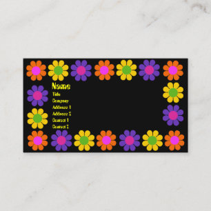 Retro Flower-effekt Visitkort