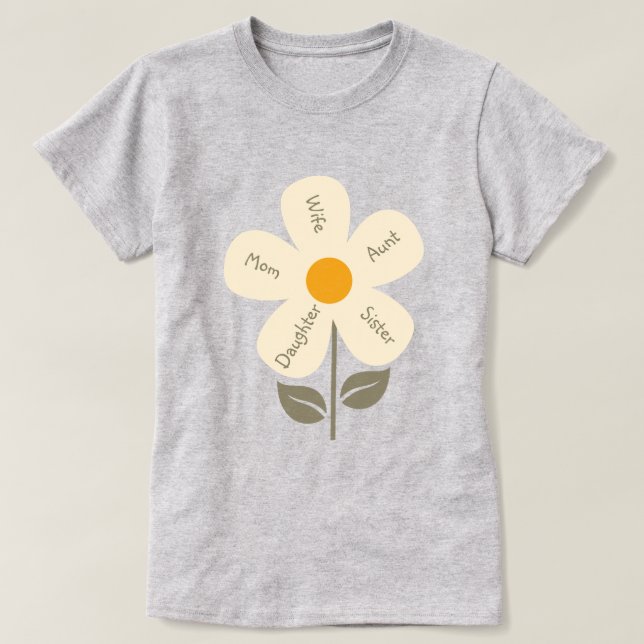Retro Flower,Female Roller,Mor,Maka,anpassningsbar T Shirt (Design framsida)