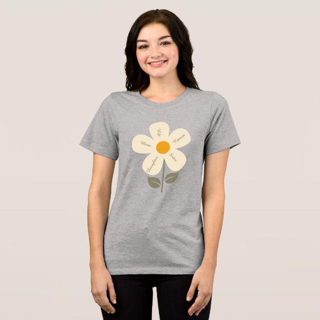 Retro Flower,Female Roller,Mor,Maka,anpassningsbar T Shirt (Framsida Full)