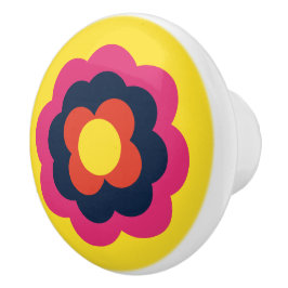 Retro Flower Flowers Blumen Muster 70er 70ies 70s Knopp