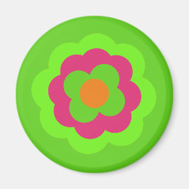 Retro Flower Flowers Blumen Muster 70er 70s Magnet