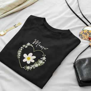 Retro Flower Heart Lycklig Ansikte, Spanien Mamma, T Shirt