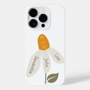 Retro Flower Mamma, Kids Namn, Anpassningsbar Peta