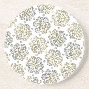 Retro Flower Mönster Round Underlägg