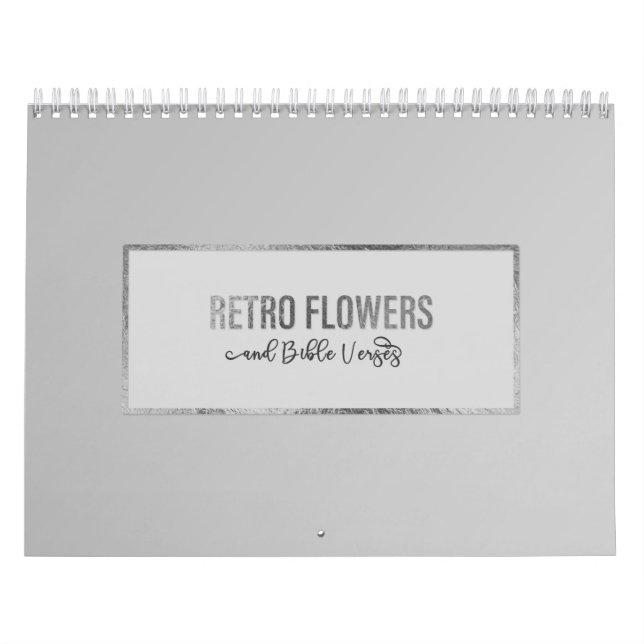 Retro Flower och Bible Verses Wall Calendar Kalender (Omslag)