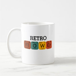Retro Flower Periodic Bord Kaffemugg