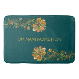 Retro Flower Power Rankor Kant 1 + din text Badrumsmatta