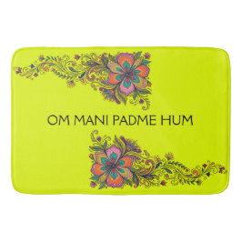 Retro Flower Power Rankor Kant 6 + din text Badrumsmatta