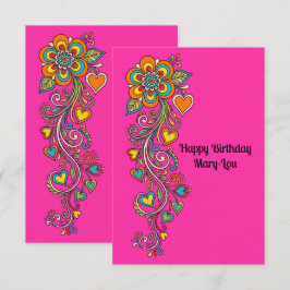 Retro Flower Power Tentakler Kant 18 + din text