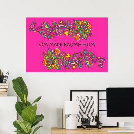 Retro Flower Power Tentakler Kant 18 + din text Poster