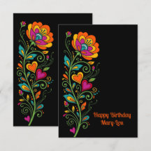 Retro Flower Power Tentakler Kant 19 + din text