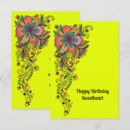 Retro Flower Power Tentakler Kant 6 + din text