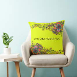 Retro Flower Power Tentakler Kant 6 + din text Kudde